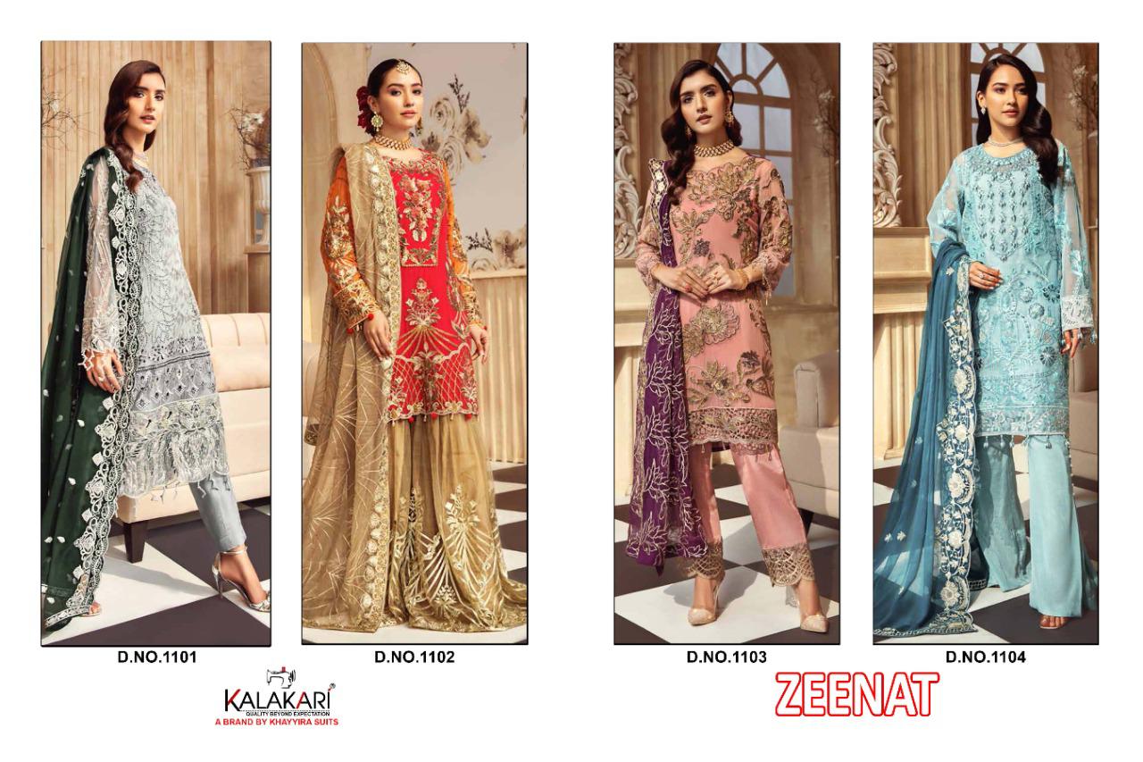 Kalakari Zeenat Latest Fancy Designer Festive Wear Faux Georgette Pakistani Salwar Suits Collection
